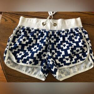 MACBETH COLLE Margaret Josephs Blue & White Shorts  Size M